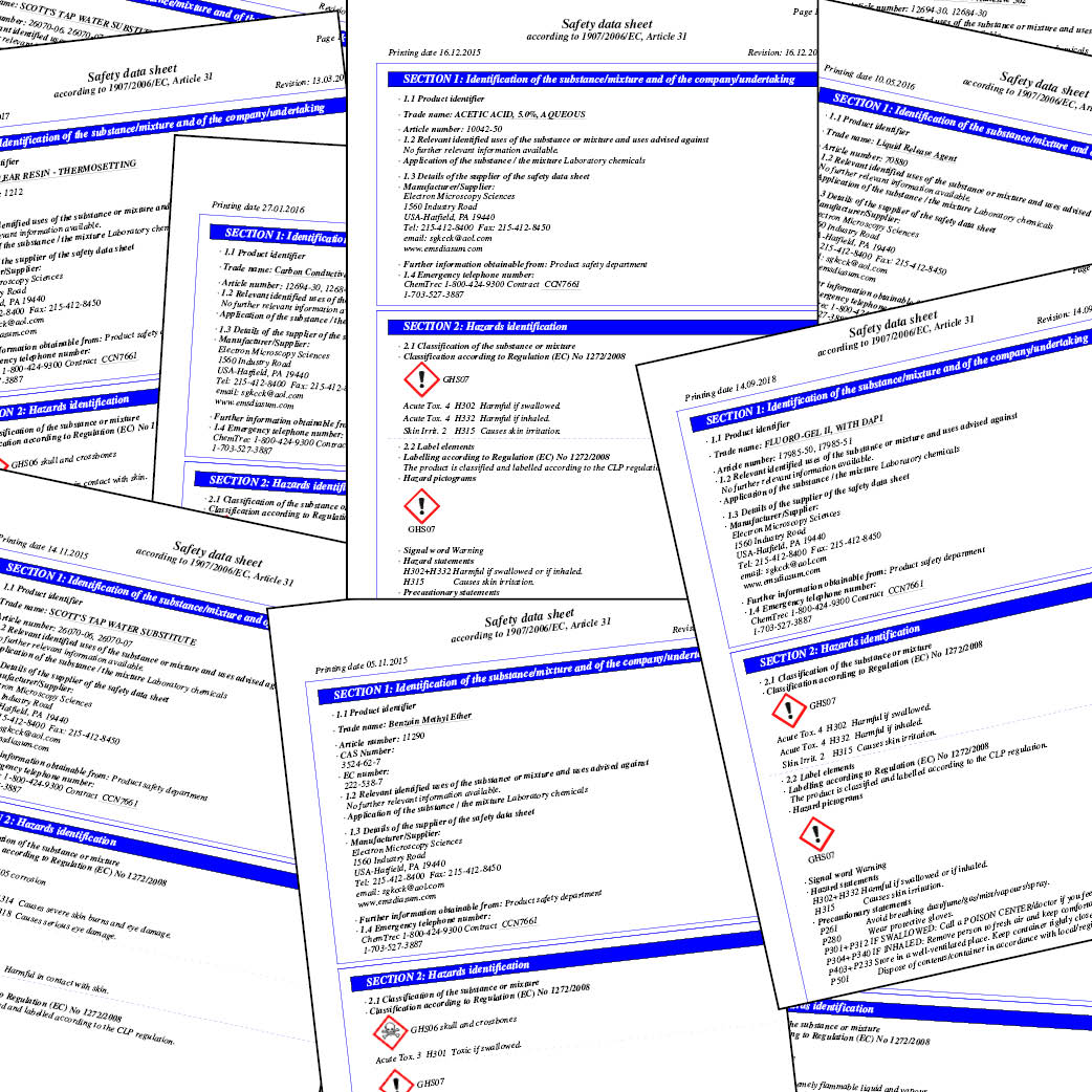 Sicherheitsdatenblätter