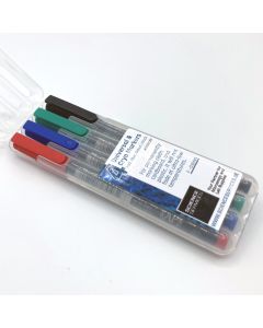 Permanent cryo marker, extra-thin tip, 4 pieces in the colors red, blue, green and black
