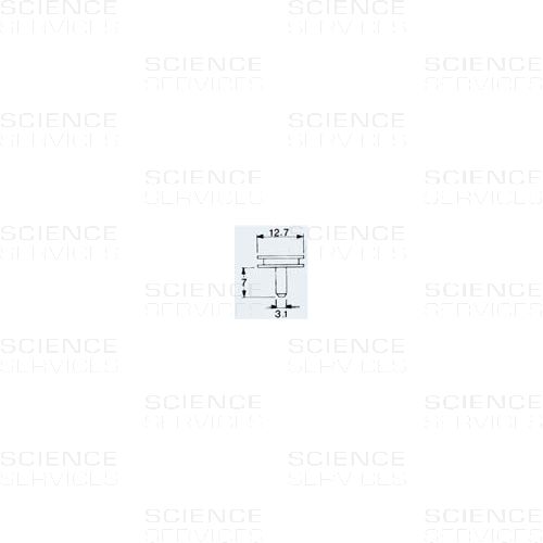 Probenhalter, D: 12,7mm, Kopf gekerbt, Stiftende konisch