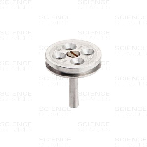 REM-Probenhalter für 4 TEM-Grids, D: 12,7mm, Al, mit Messingschraube, 1 Stück