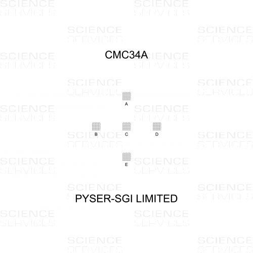 Correlative Microscopy Coverslips® CMC34A Grid Schematics