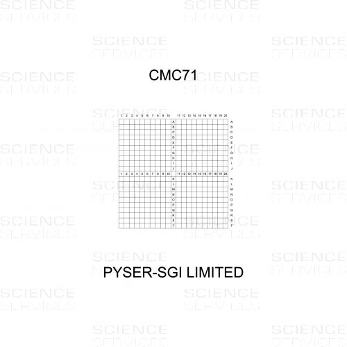 Correlative Microscopy Coverslips® CMC71 Grid Schematics