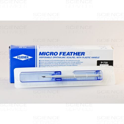 Feather, Sterile Mikro-Skalpelle, 30°, Plastik-Griff, 5/Box