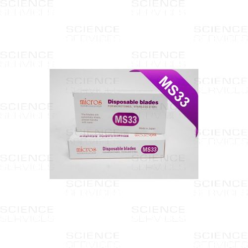 MS33 - Micros Disposable Microtome Blades for high-quality sections, Low Profile, 50 pieces