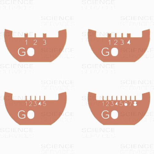 GO FIB Lift-Out Grids, 3, 4, 5 oder 8 indizierte Zapfen, flache Seiten, Cu, 100 Stück