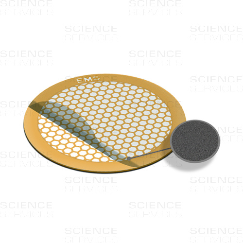 TEM Grids, Carbon Film coated, 600 Mesh, thin Bars, hexagonal, Cu