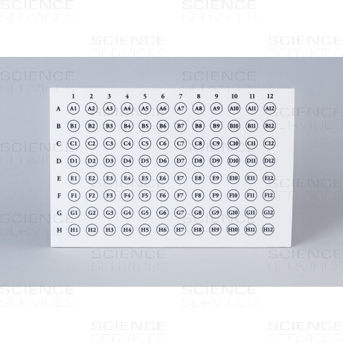 Orientierhilfe für Multiwell-Platte mit 96 Vertiefungen