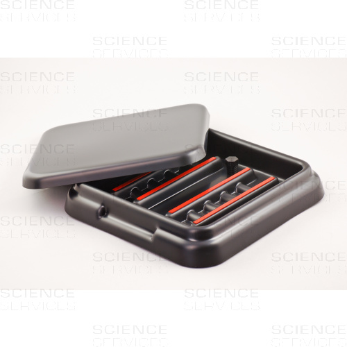 StainTray™ Färbekammer für 10 Objektträger, schwarzer Deckel