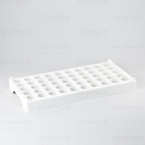 50-Place Scintillation Vial Rack, white, each