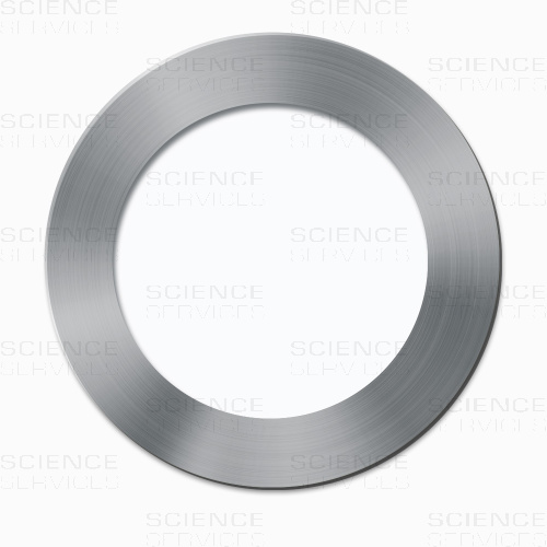 Ring target on carrier, Pt, 99.99%, OD=82mm, ID=60mm, 0.1mm thick, each