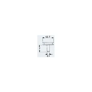 Probenhalter, D: 12,7mm, Kopf gekerbt, Stiftende konisch