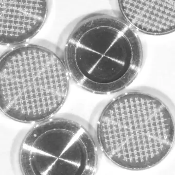 HPF finderTOP Plättchen (3 x 0,50mm, Vertiefung 0,3mm), Aluminium, 50 Stück 
