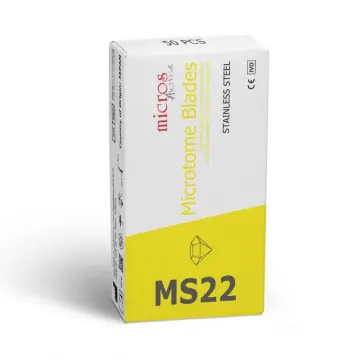 MS22 - MICROS Einweg-Mikrotom-Klinge, für weiches Gewebe, Winkel 22°, Low profile, 50 Stück