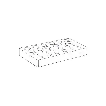 Röhrchengestell für 14mm und 16mm Röhrchen (12+ 12 Löcher)