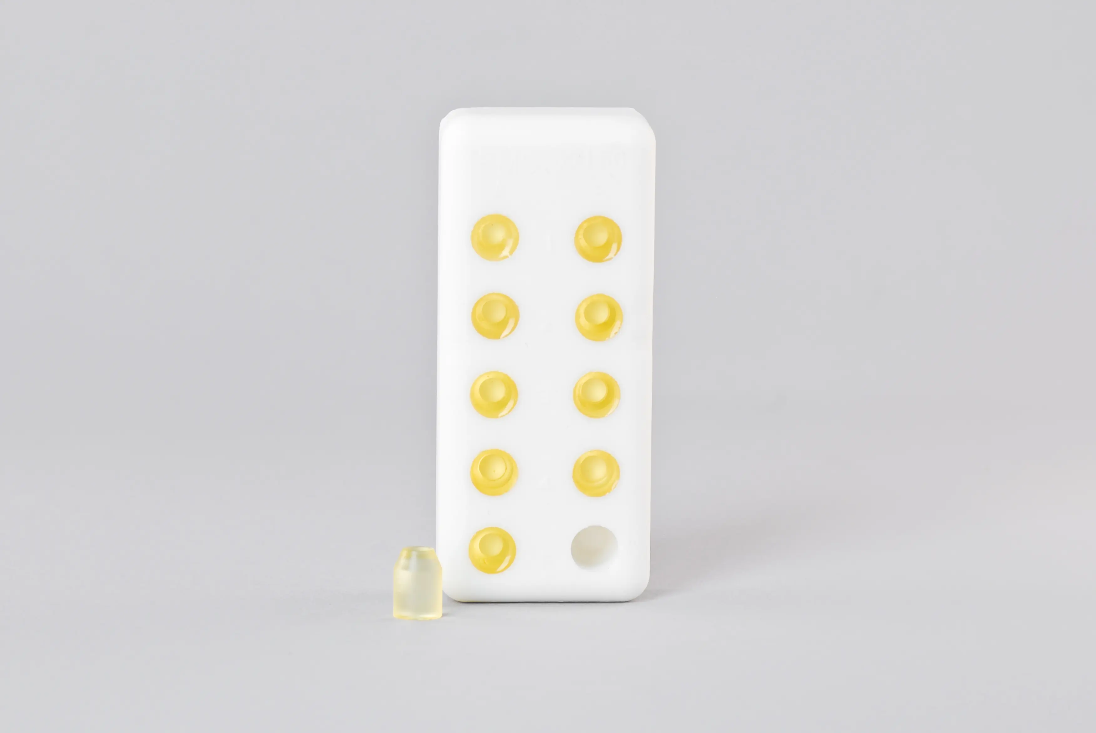Kapsel Einbettform Typ A, 10 Vertiefungen, 11x8mm, Spitze 5mm, 1 Stück