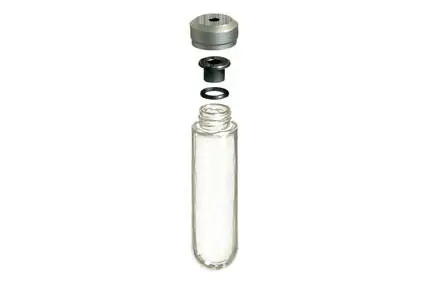 Ultra Flasche (Oakridge Flasche), PP, 25x89mm, Komplettsatz, Aluminium-Verschluss, Typ Sorvall, 1 St