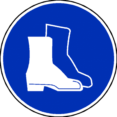 Fußschutz benutzen
